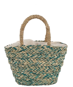 Woven Straw Handbag CTES-0018 GREEN